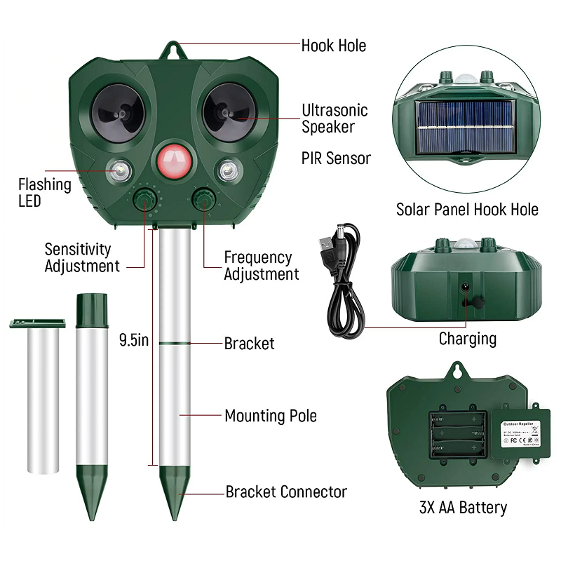 Solar Ultrasonic Bird Repeller