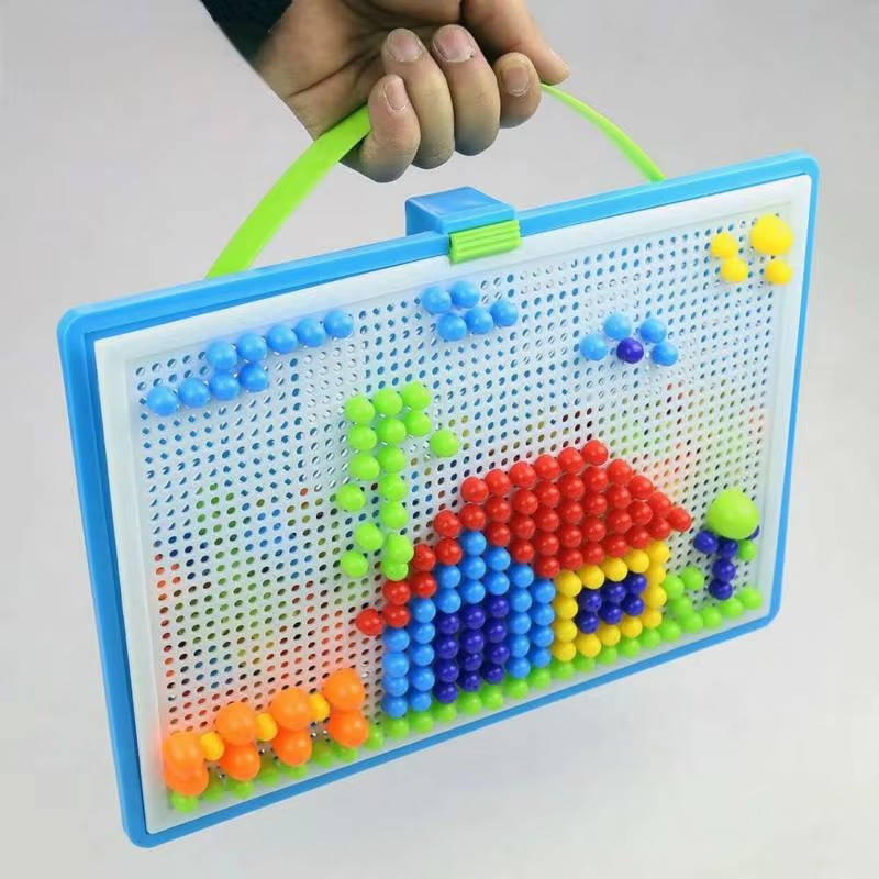 Peg Board Set 296 PCS Kids Mosaic Puzzle Toy with Storage Ages 3+