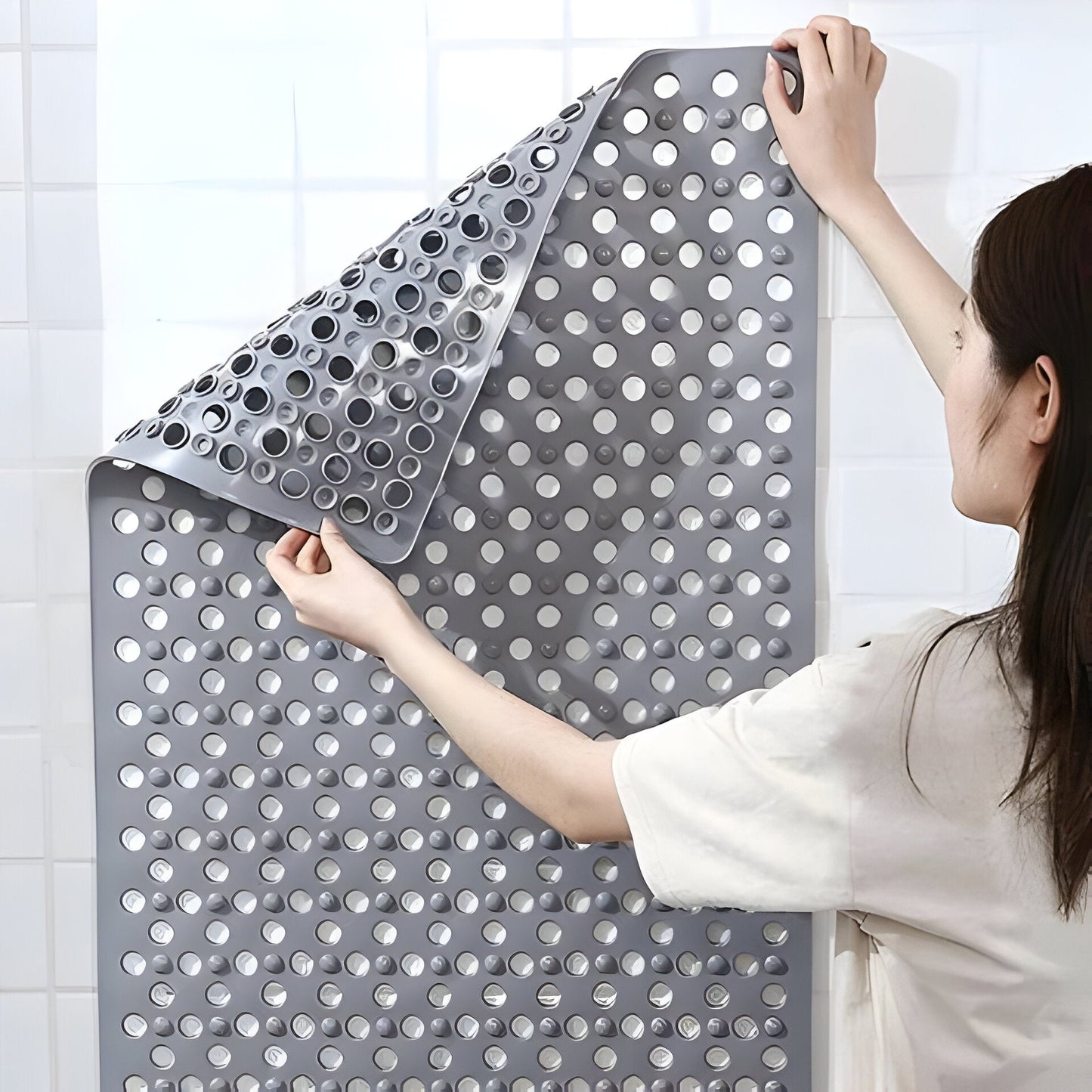 Non-Slip Quick-Drain Shower Mat