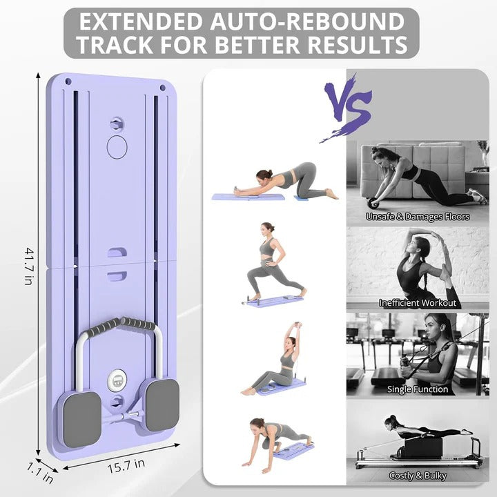 HomeStudio Pilates Reformer Board with Resistance Bands