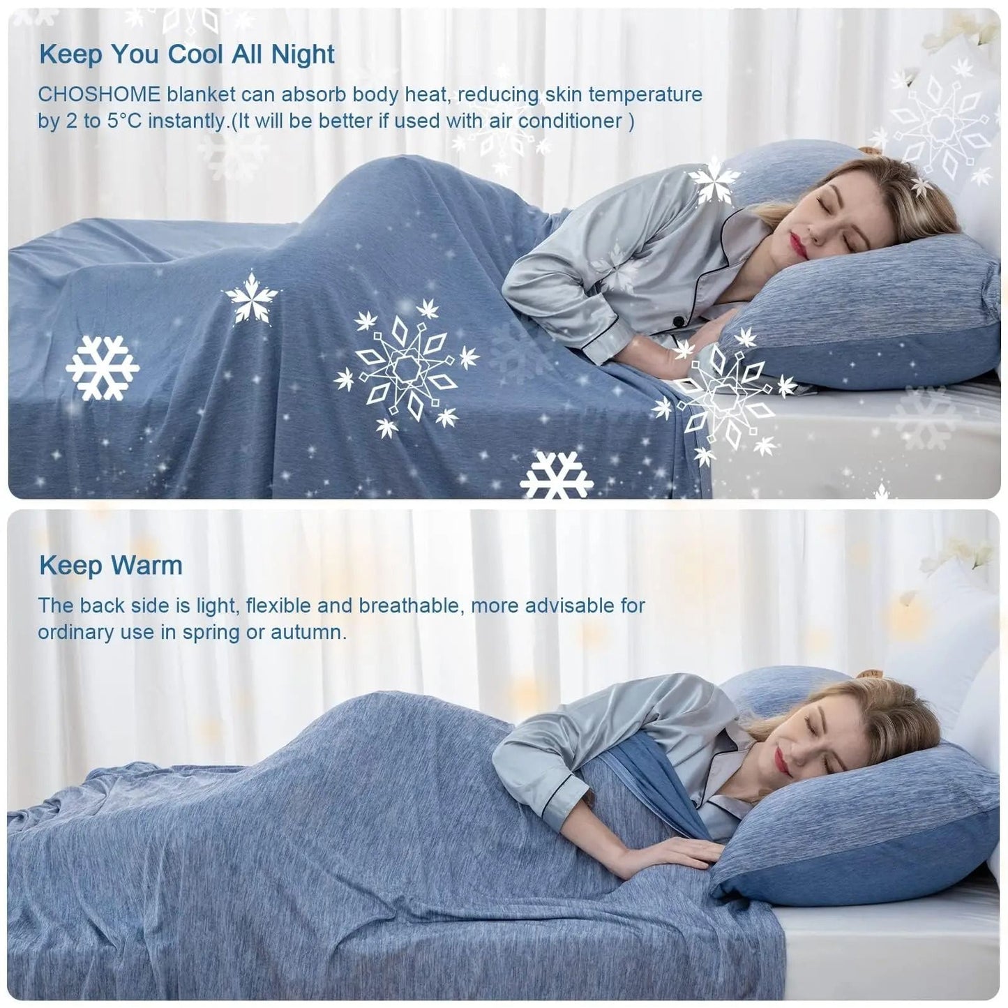 Cool-Touch Weighted Blanket with Breathable Fabric