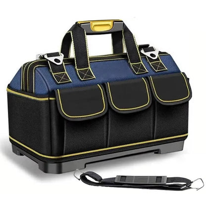 Heavy Duty Tool Bag with Wide Mouth and Waterproof Base