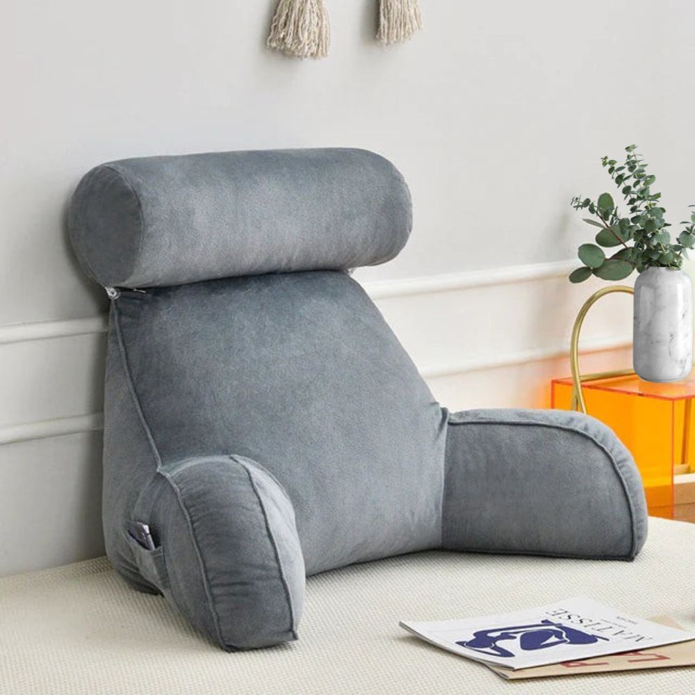 Reading Bed Pillow with Arms