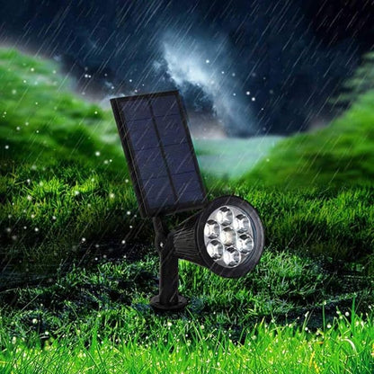 Solar Landscape Spotlight with 9-Color LED and Adjustable Head