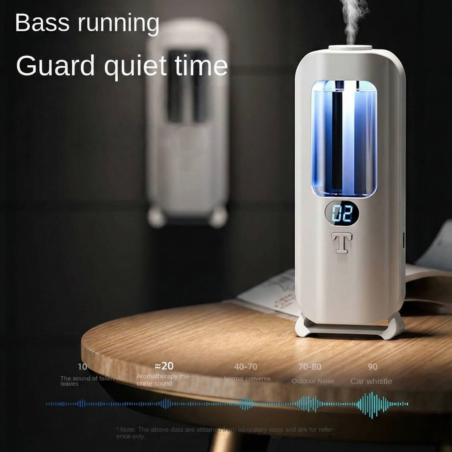 Air Humidifier and Aromatherapy Diffuser with Digital Display and Colored LED Lights