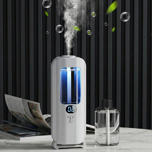 Air Humidifier and Aromatherapy Diffuser with Digital Display and Colored LED Lights