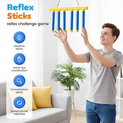 Reflex Training Game with Random Drop Sticks and Three Speed Settings