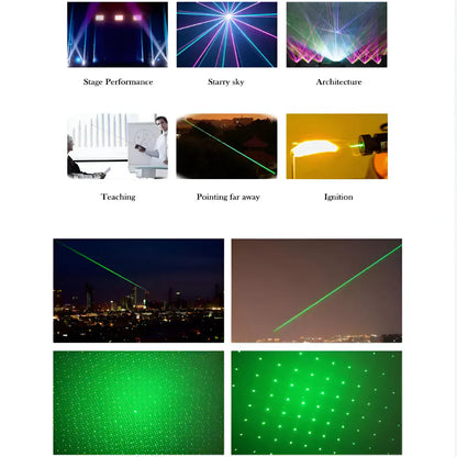 Green Laser Pointer with Rechargeable Battery and 2000 Meter Range