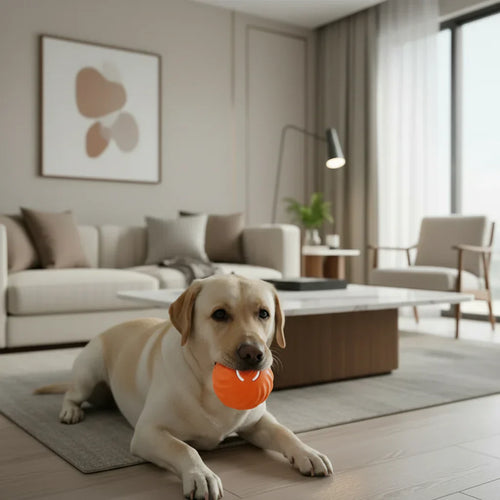 Automatic Moving Dog Ball with Rubber Exterior and 180-Minute Runtime
