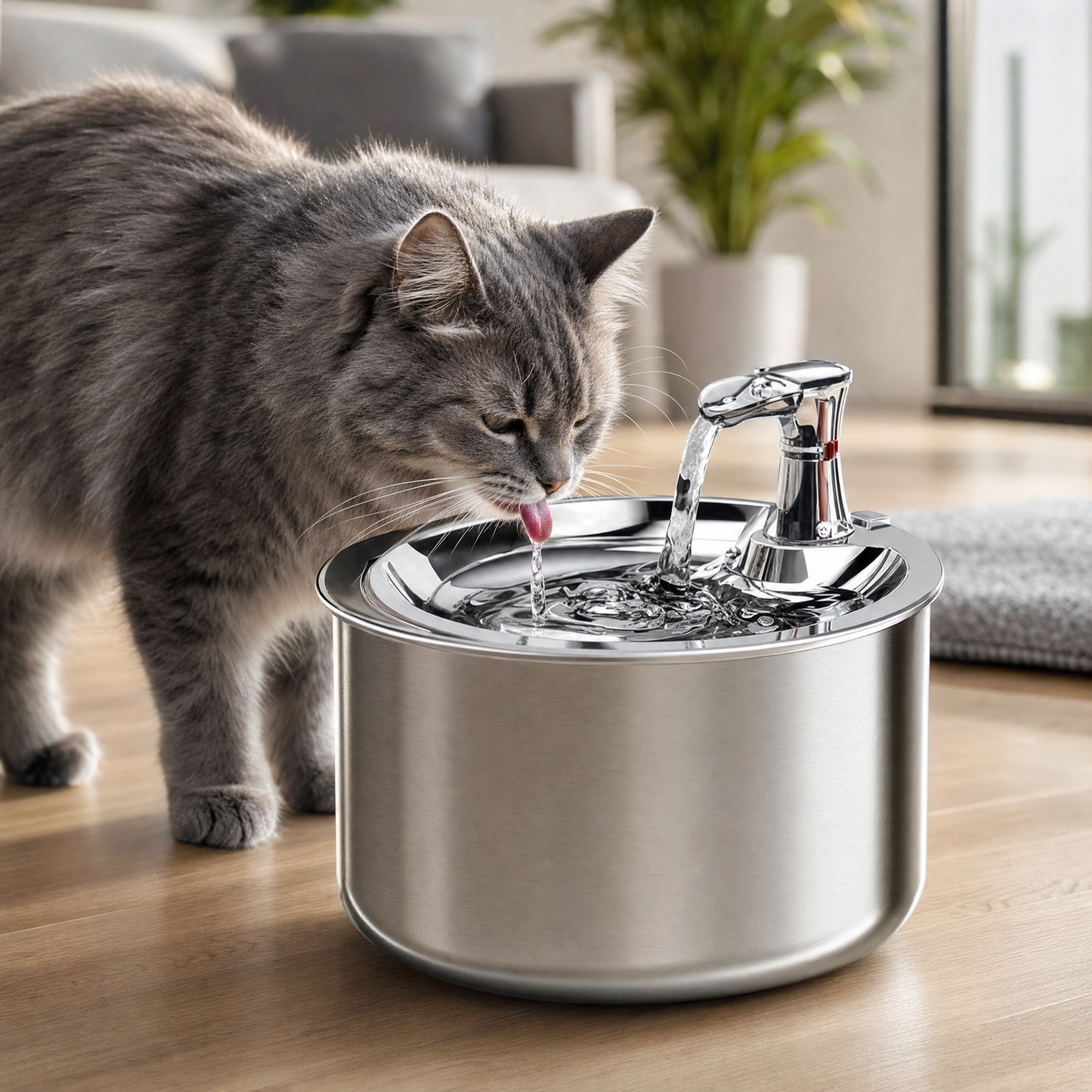 Smart Stainless Steel Cat Fountain