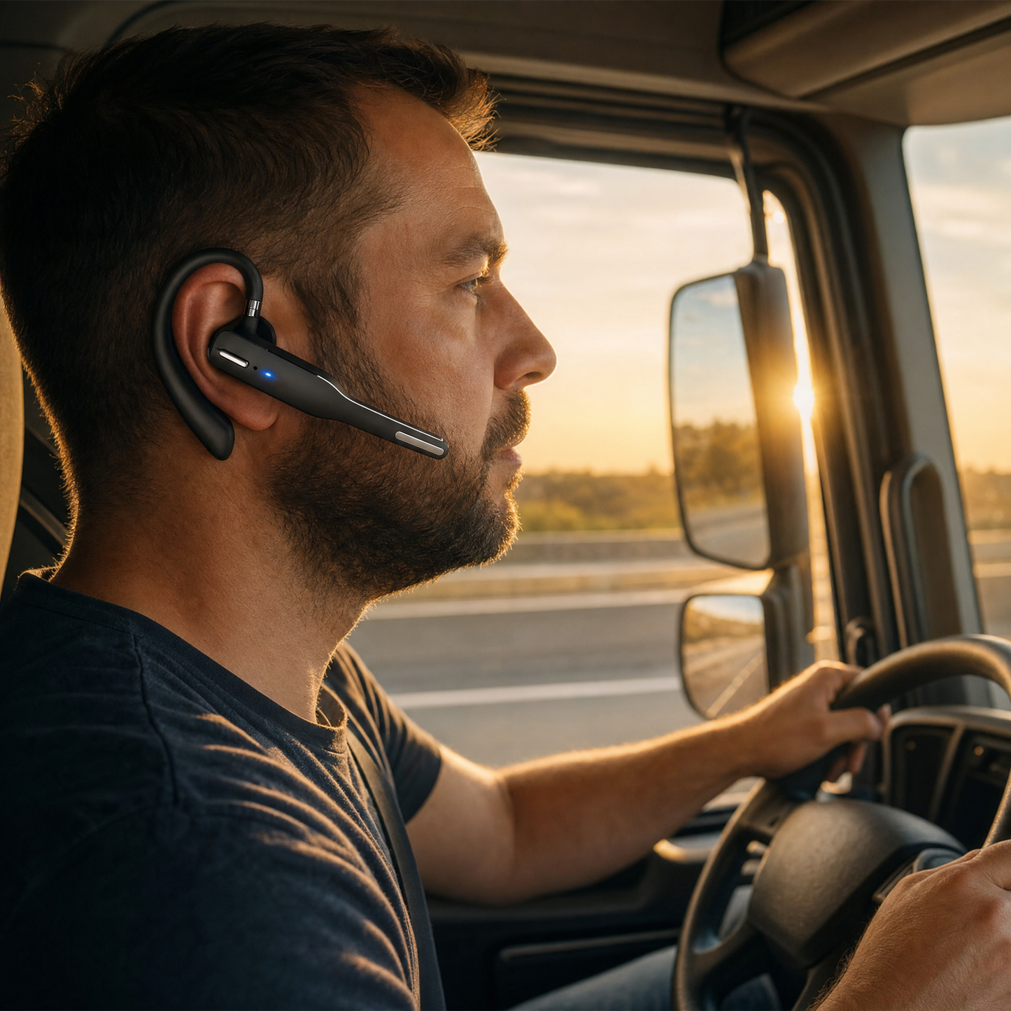 Dual-Mic Bluetooth Trucker Headset