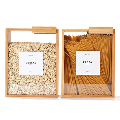 Bamboo Cereal Dispenser and Food Storage Container