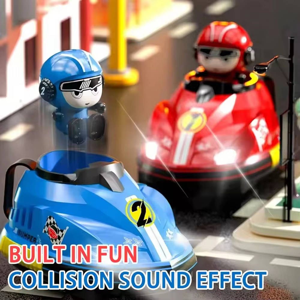 RC Bumper Cars 2 Pack with Ejecting Drivers, Remote Control Battle Cars for Kids Ages 3+