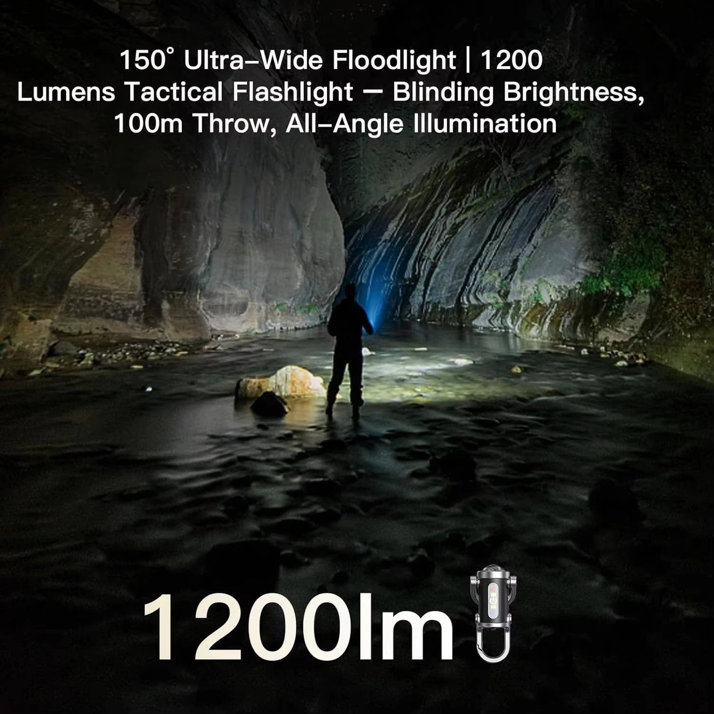Rechargeable Keychain Flashlight, Work Light