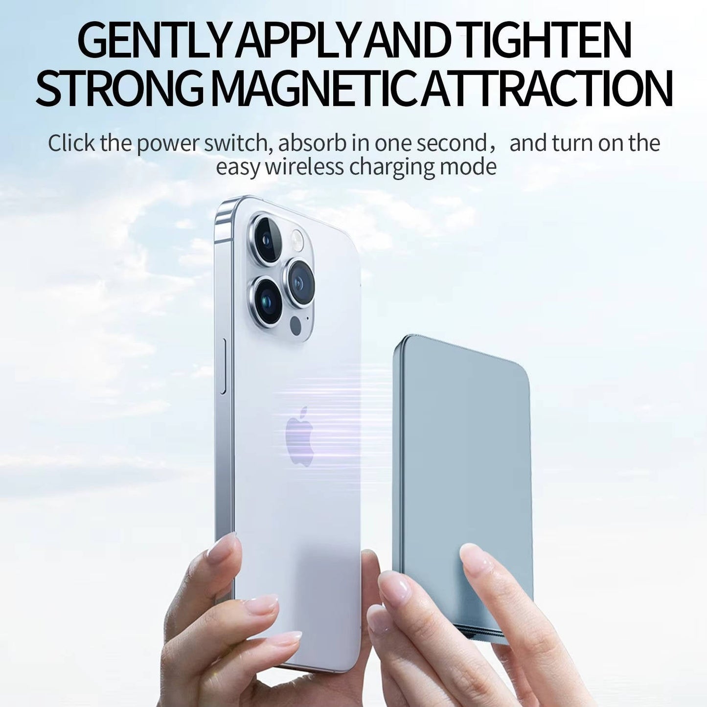 Magnetic Wireless Power Bank for Magsafe Iphone, Ultra Thin Portable Charger, Fast Charging, Aluminum, Iphone 16 15 14 13 12