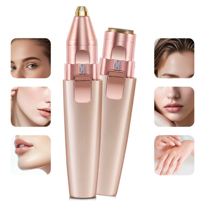 Womens Painless Facial Hair Remover and Eyebrow Shaver, Epilator for Face with Built in LED Light