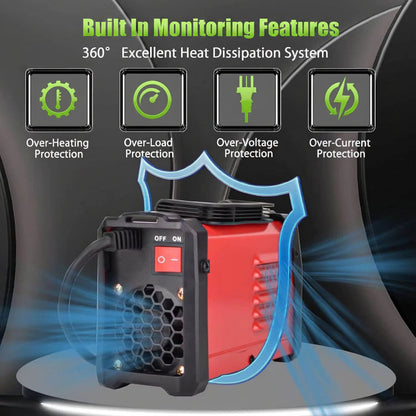 Mini Portable Stick Welder, 110/220V MMA Arc Welding Machine with LED Digital Display and Smart Voltage Conversion