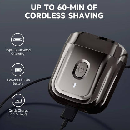 Portable Electric Shaver for Men 100% Waterproof Rotary Razor USB Rechargeable
