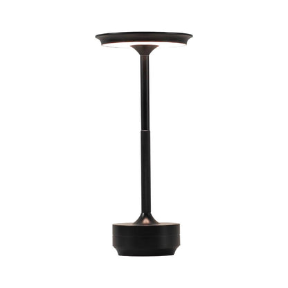 Modern Cordless Touch LED Table Lamp, Wireless Electroplated Metal Bedside Night Light for Bedroom and Living Room