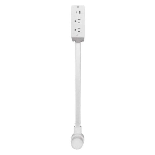 Retractable Power Outlet with 2 AC Sockets and Fast Charging Ports