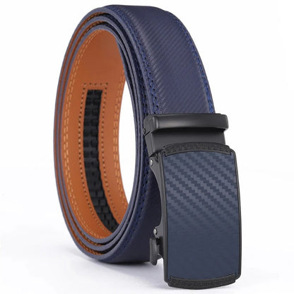 Mens Leather Belt with Automatic Buckle