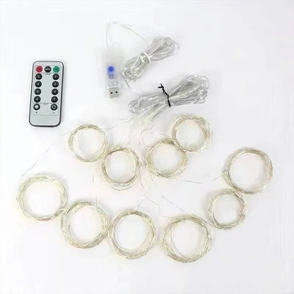 Curtain LED Lights with Remote, USB Powered