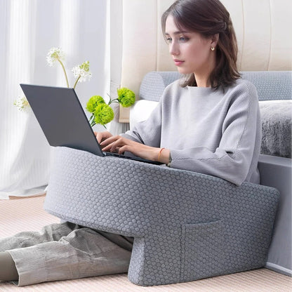 Reading Pillow for Bed, Memory Foam with Washable Cover