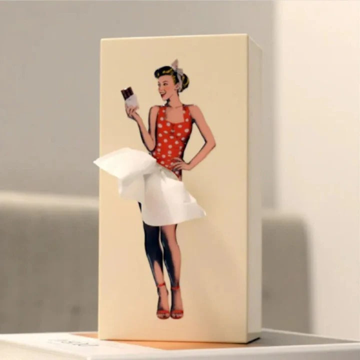 Modern Decorative Tissue Box with Flying Skirt Style Cover