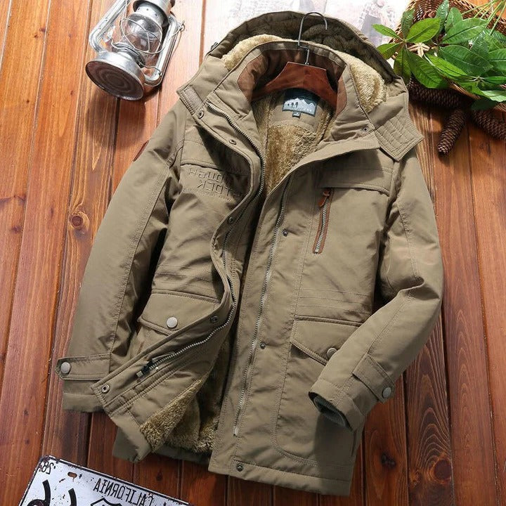 Multi-Pocket Padded Workwear Fleece Jacket