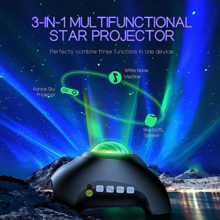 Color Changing Aurora Northern Lights Projector with Timer