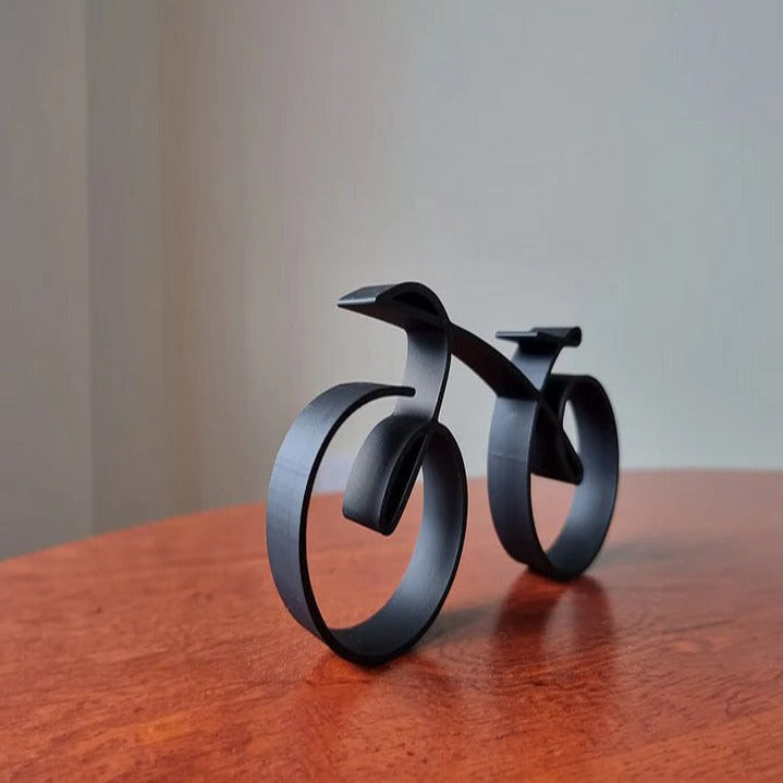 Metal Wire Bicycle Sculpture with Minimalist Design