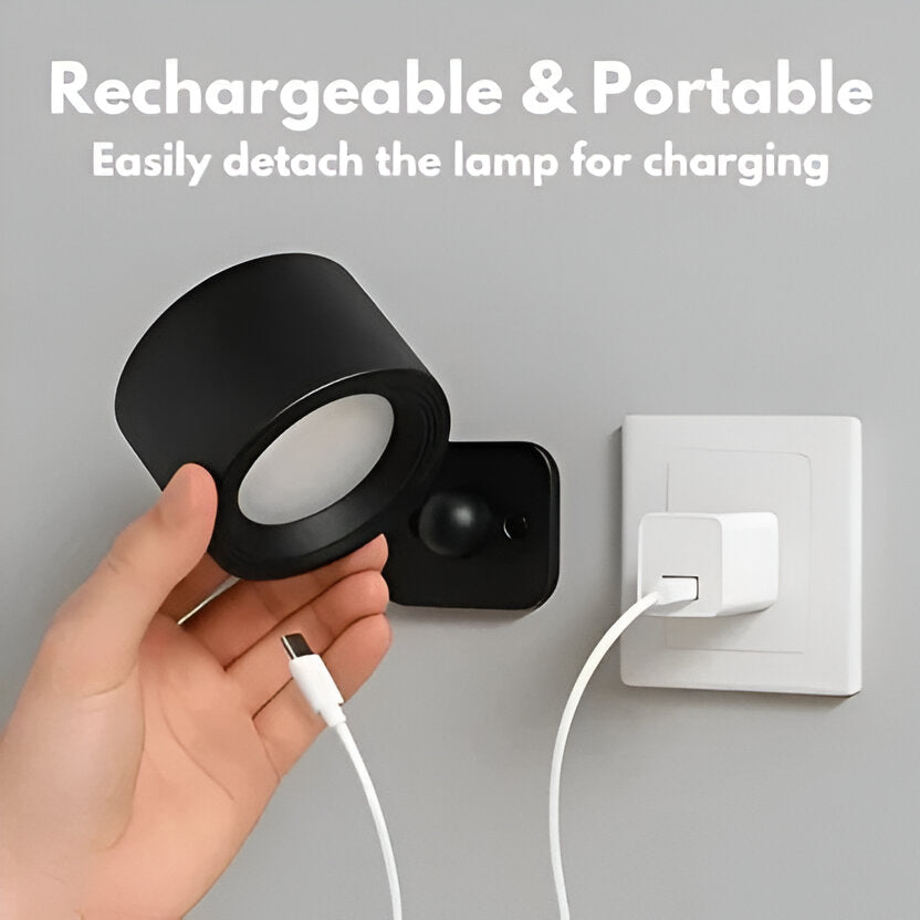 Rotating Wall Lamp, Cordless LED for Home