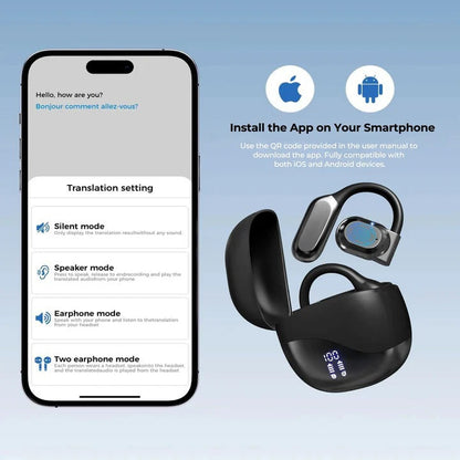 Wireless Translator Earbuds, Portable Device