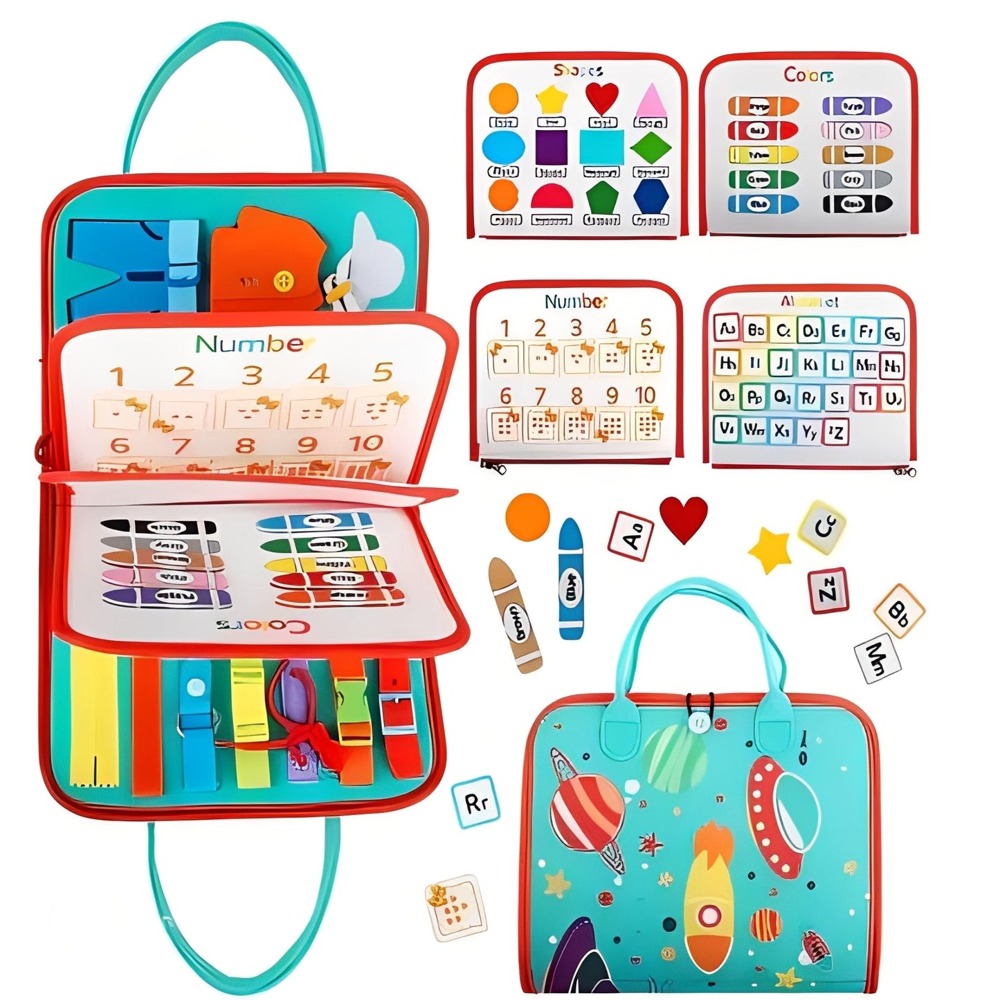 Montessori Learning Board, Educational Activity Center for Toddlers