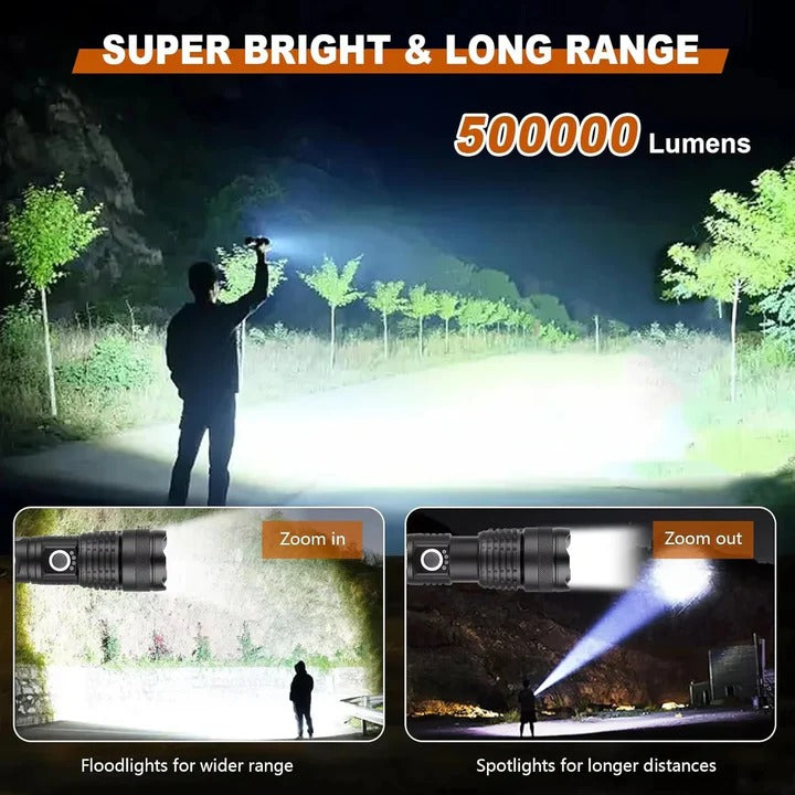 Rechargeable Flashlight with LED Light