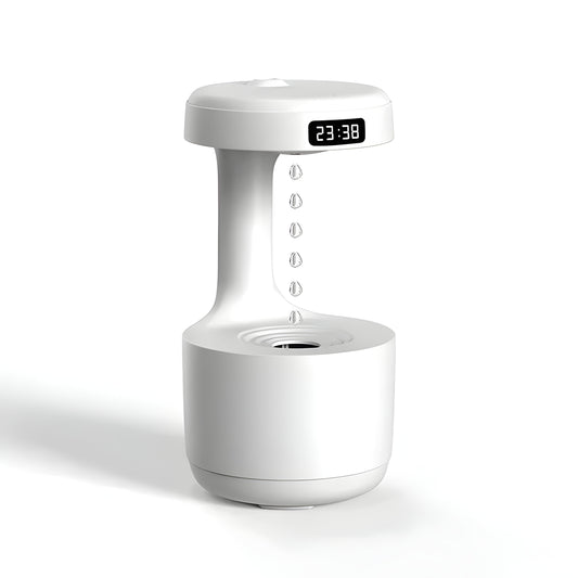 Small Humidifier with LED Display, USB Type-C Charging, Auto Shutoff, 27 oz Tank, White