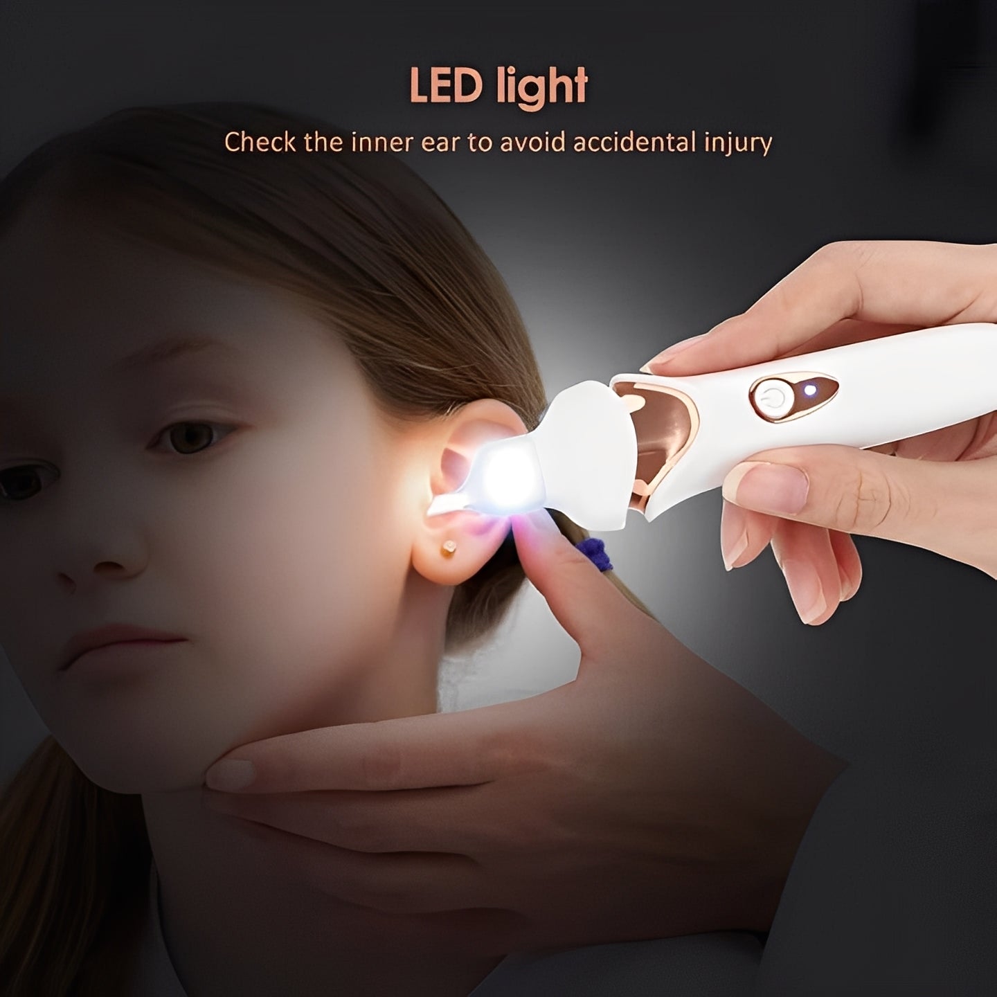Vacuum Ear Cleaner Device with Soft Tip