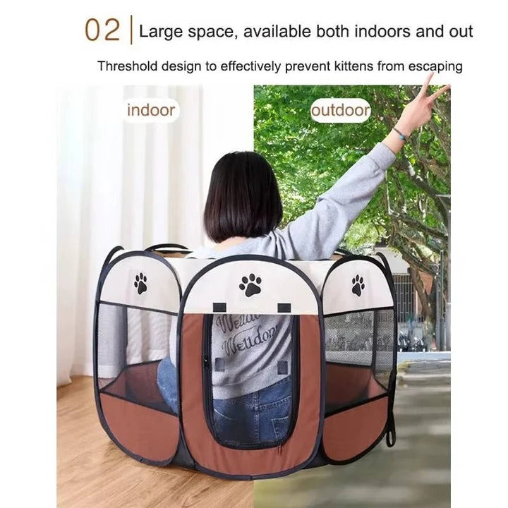 Indoor and Outdoor Pet Tent for Cats and Small Dogs