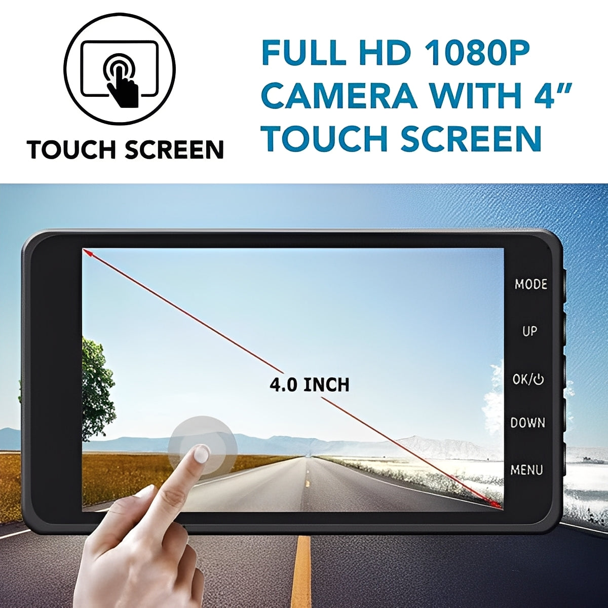 Wireless Dash Cam Front and Rear Recording Night Vision Car Camera