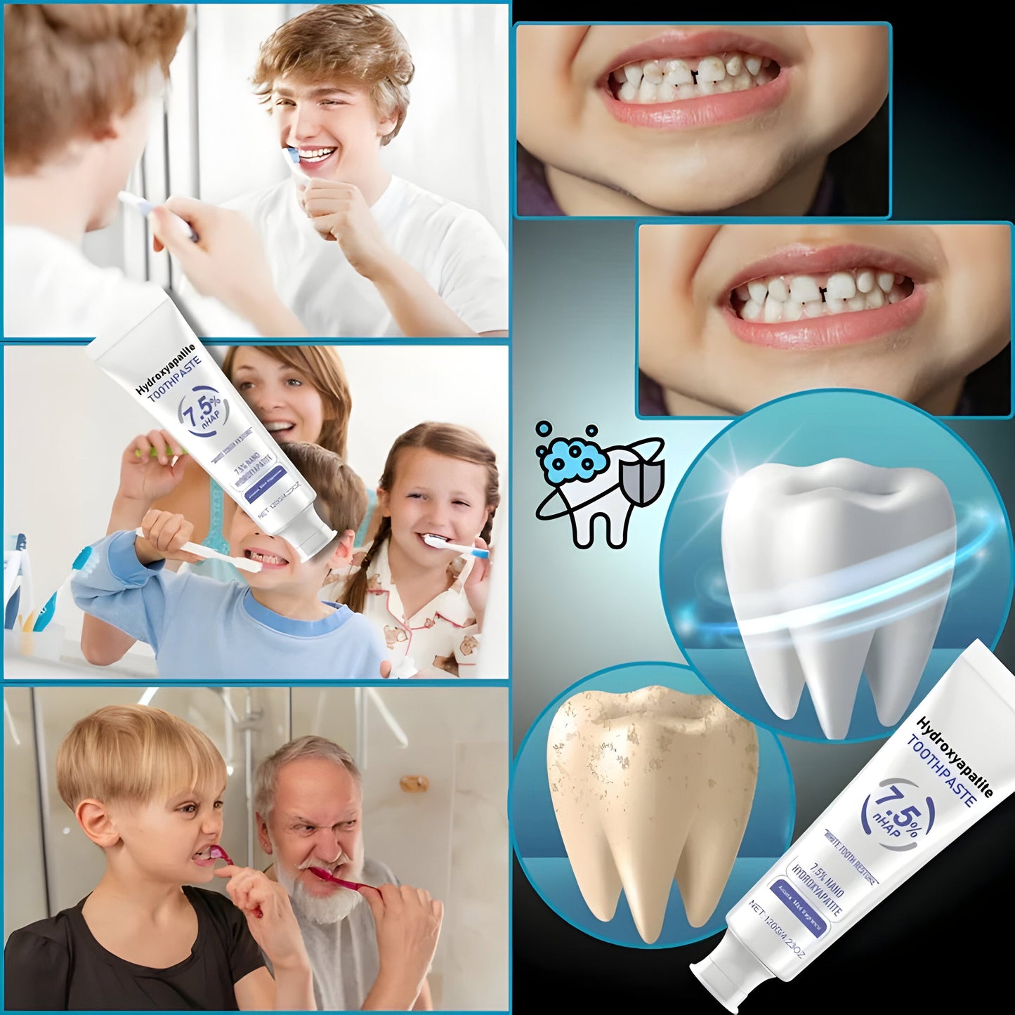 Enamel Repair Toothpaste Fluoride Free and Natural Ingredients