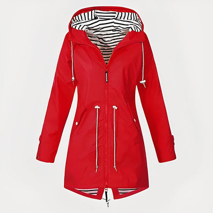 Waterproof Long Rain Jacket for Women and Protection