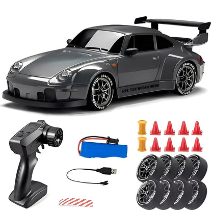 4WD RC Car Retro Style with LED Lights for Racing