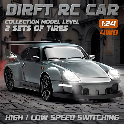 4WD RC Car Retro Style with LED Lights for Racing