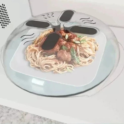 Magnetic Microwave Splatter Guard and Food Cover