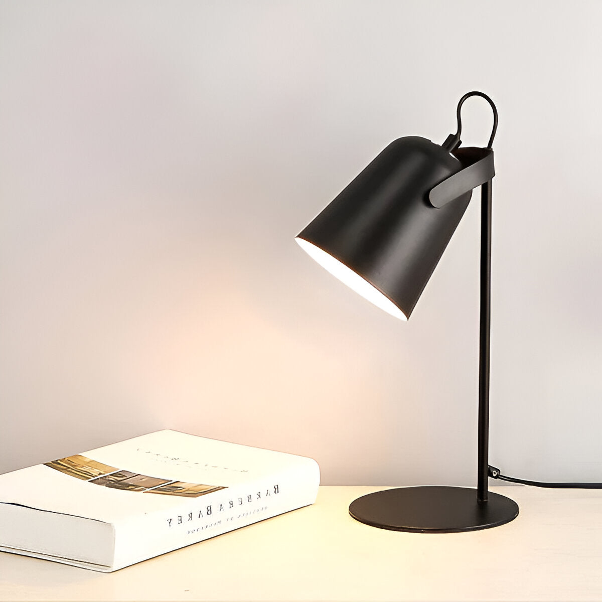 Nordic Iron Table Lamp Macaron Color Bucket Design