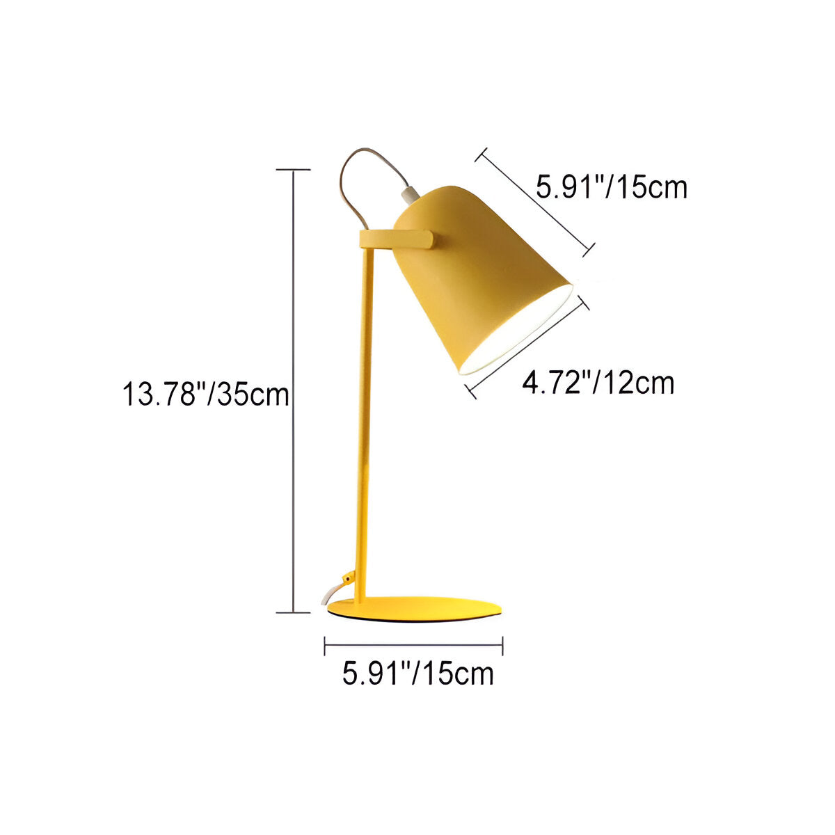 Nordic Iron Table Lamp Macaron Color Bucket Design