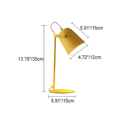 Nordic Iron Table Lamp Macaron Color Bucket Design