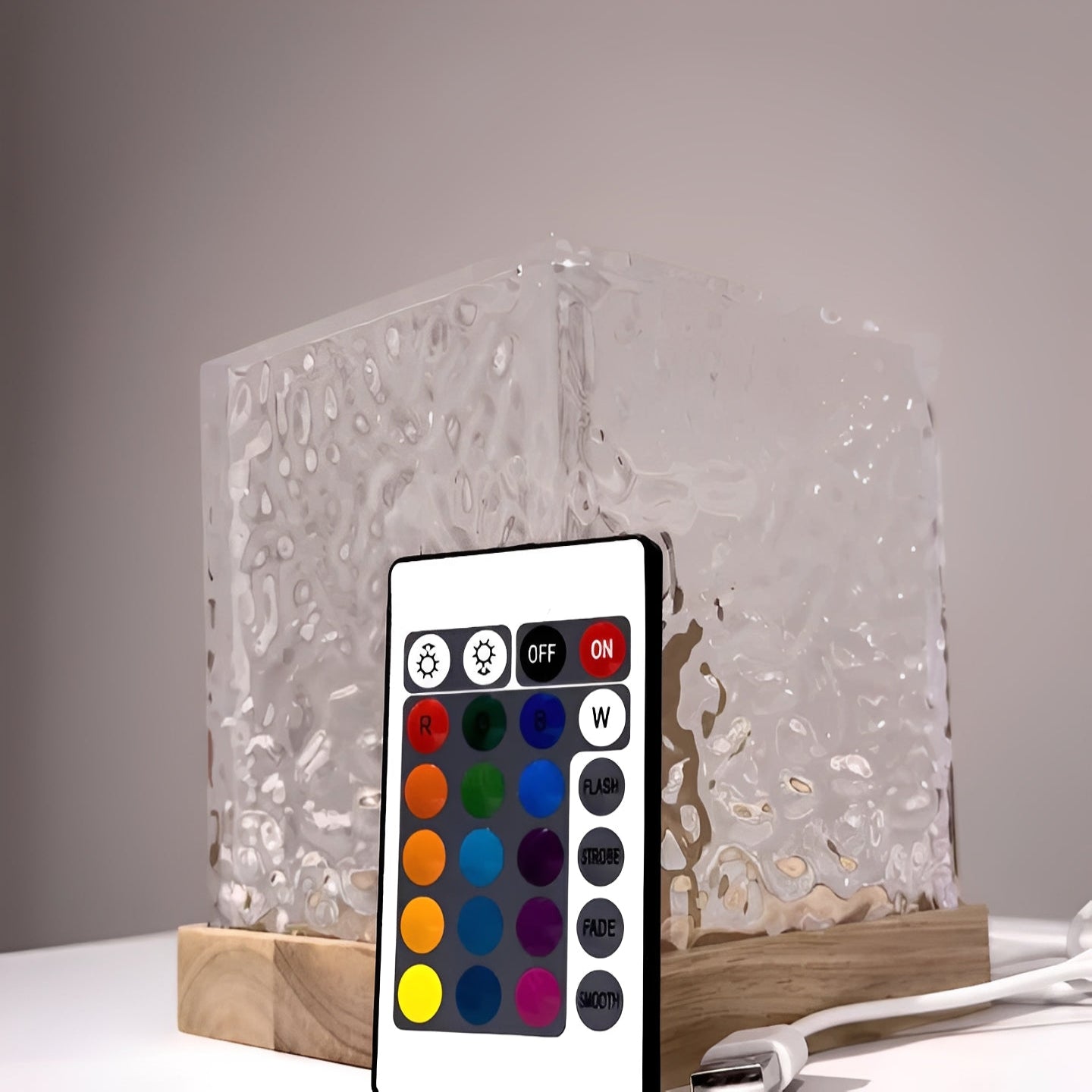 16 Color LED Water Ripple Projector Night Light for Home