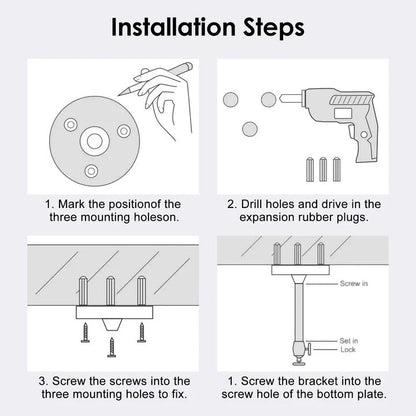 Adjustable Projector Ceiling Mount Kit with Universal Fit