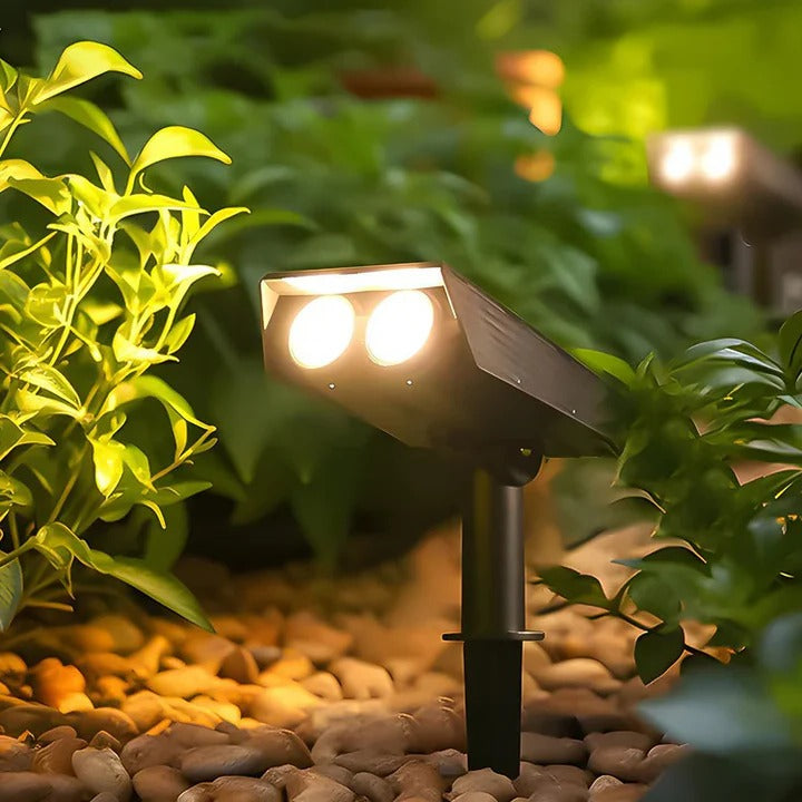 Solar Multi-zoom Spot Light with Waterproof LED and RGB Colors